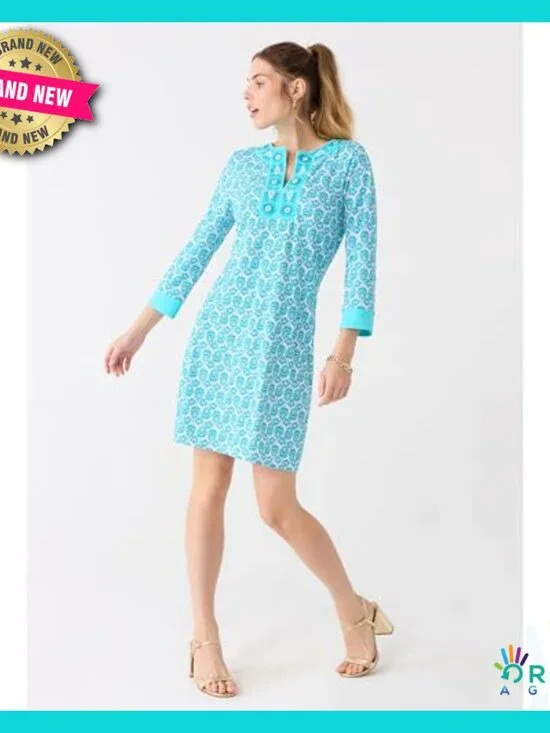 Sun Protective Tunic Dress UPF 50+ Nylon Spandex Cover-Up Chic Beachwear - Picture 2 of 7